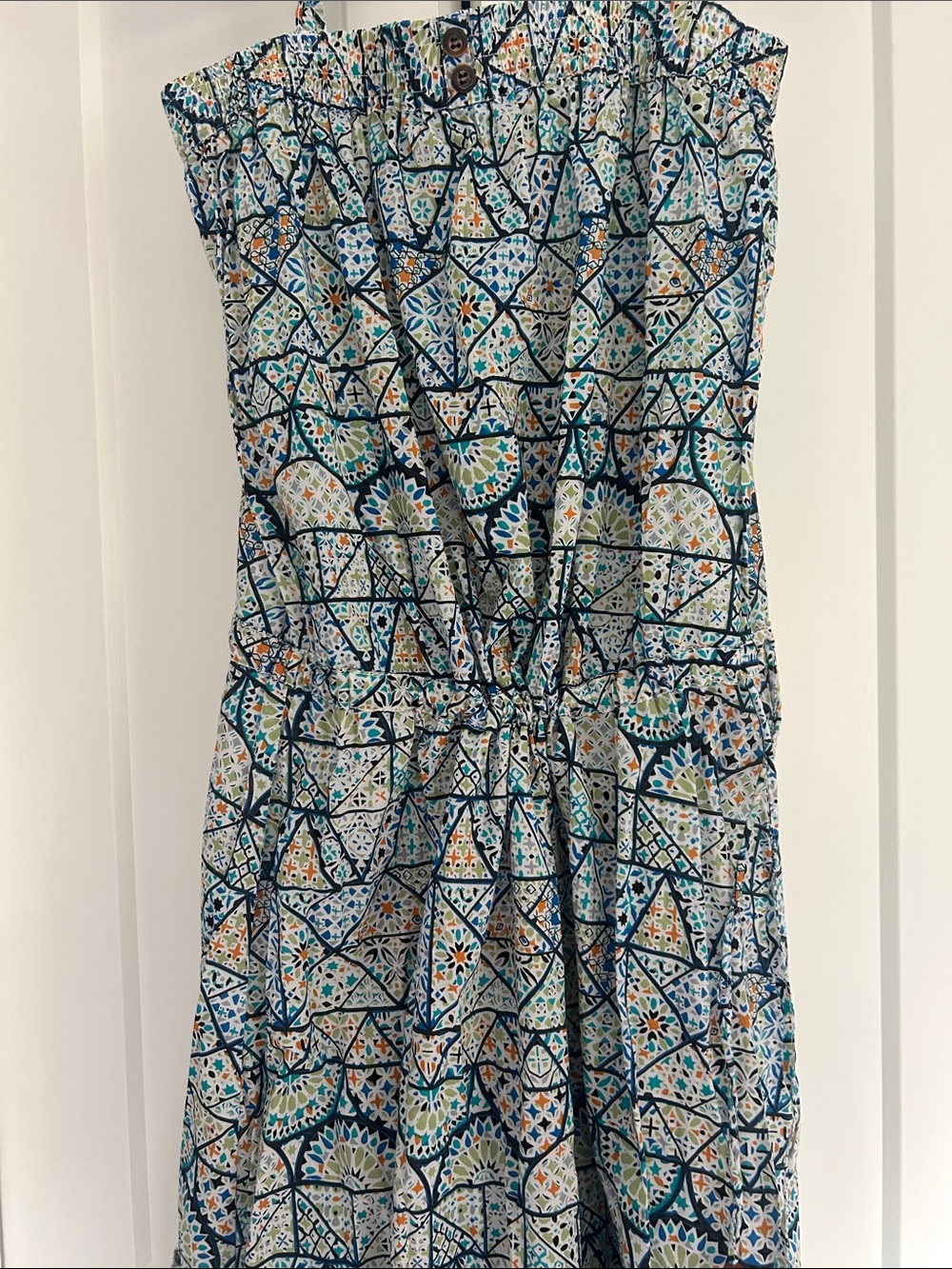 Mavi Multicolor Geometric Print Sundress with Spaghetti Straps - Picture 6 of 9
